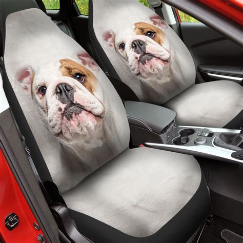 English Bulldog Full Face Car Seat Covers 